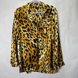 Victoria's Secret Leopard Print Pajama Silky Top